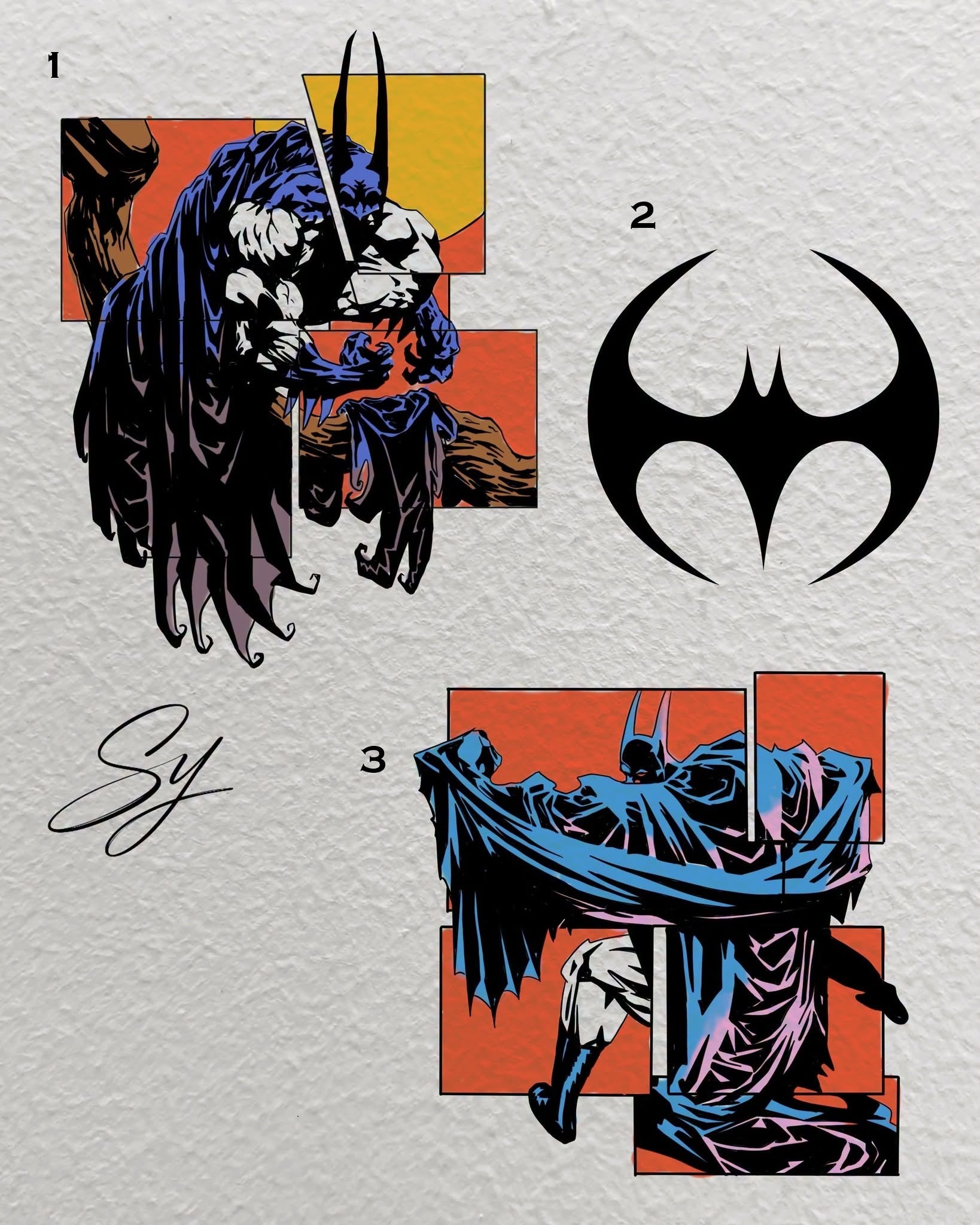 Batman inspired designs by Sangyoon