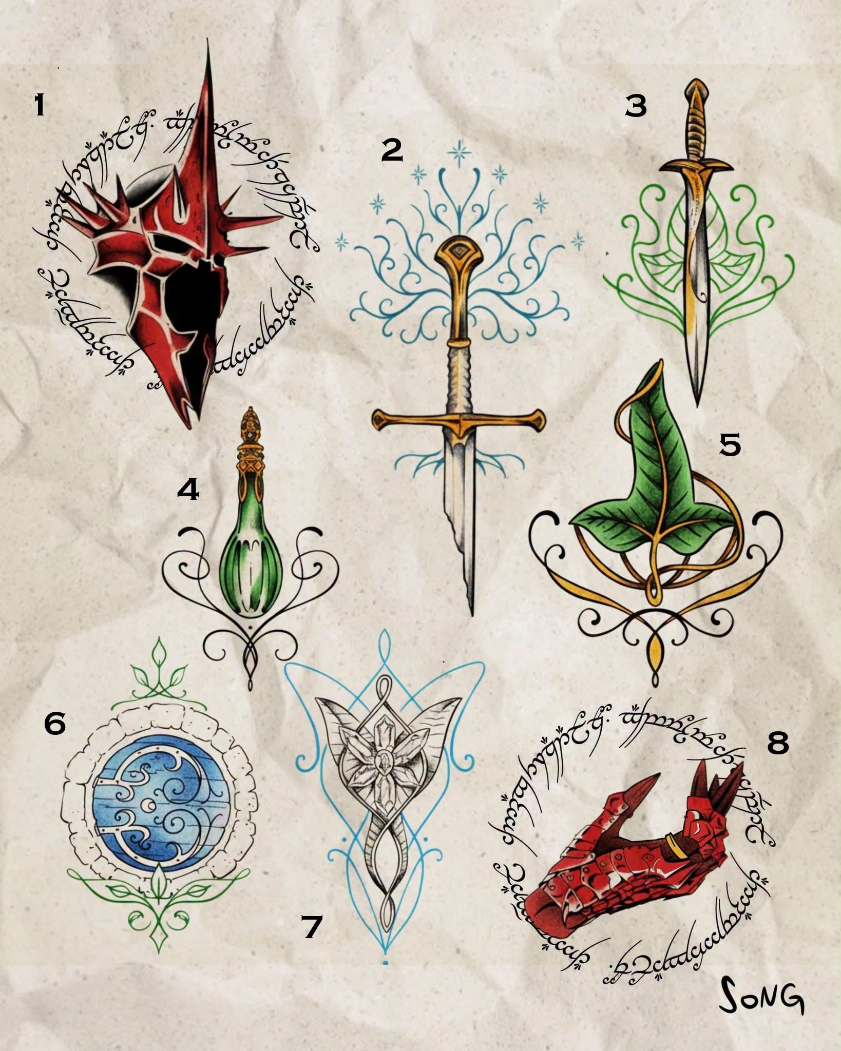 Lord of the Rings inspired designs by Song 2026
