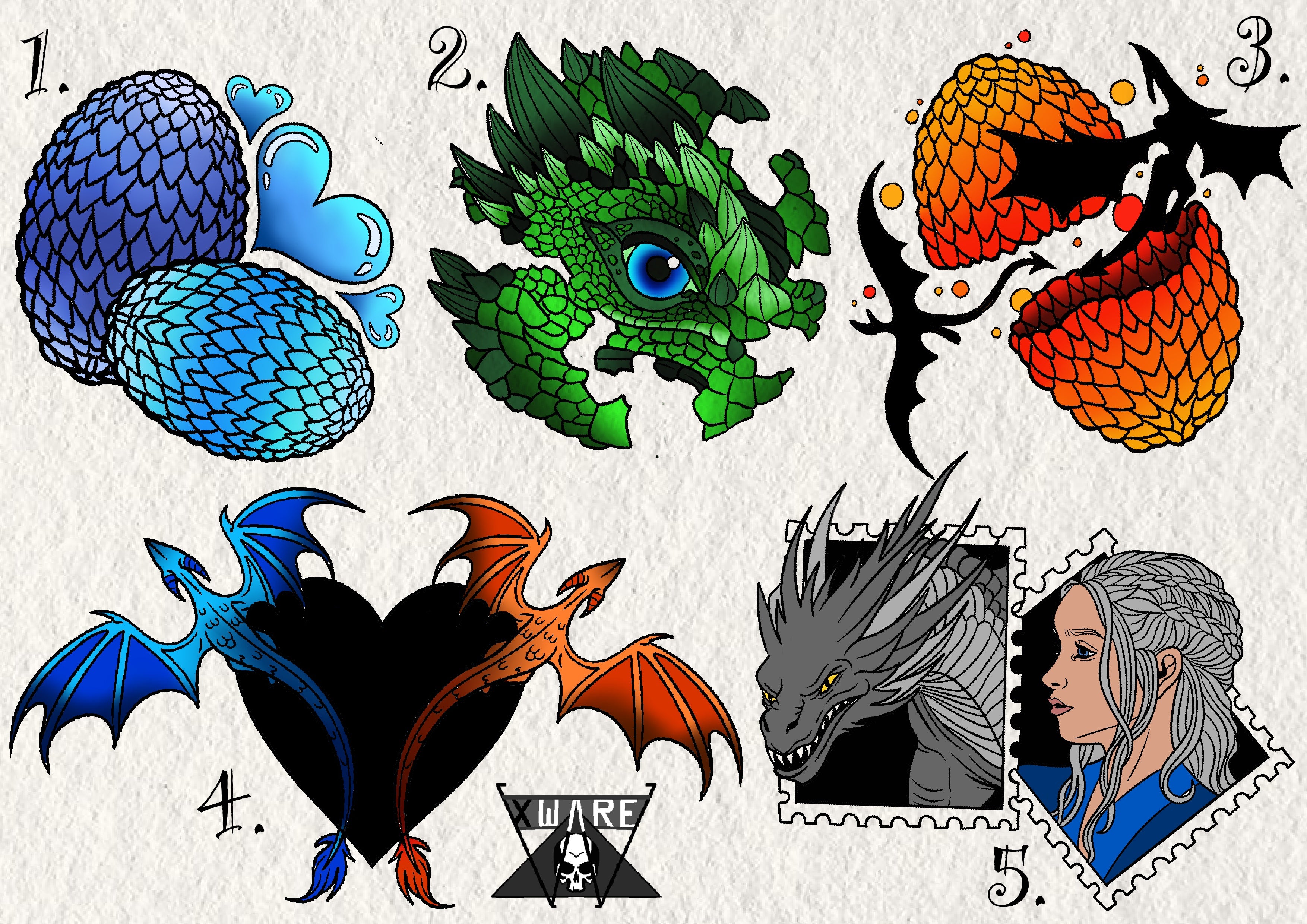 Game of Thrones/House of the Dragon inspired designs by Emily