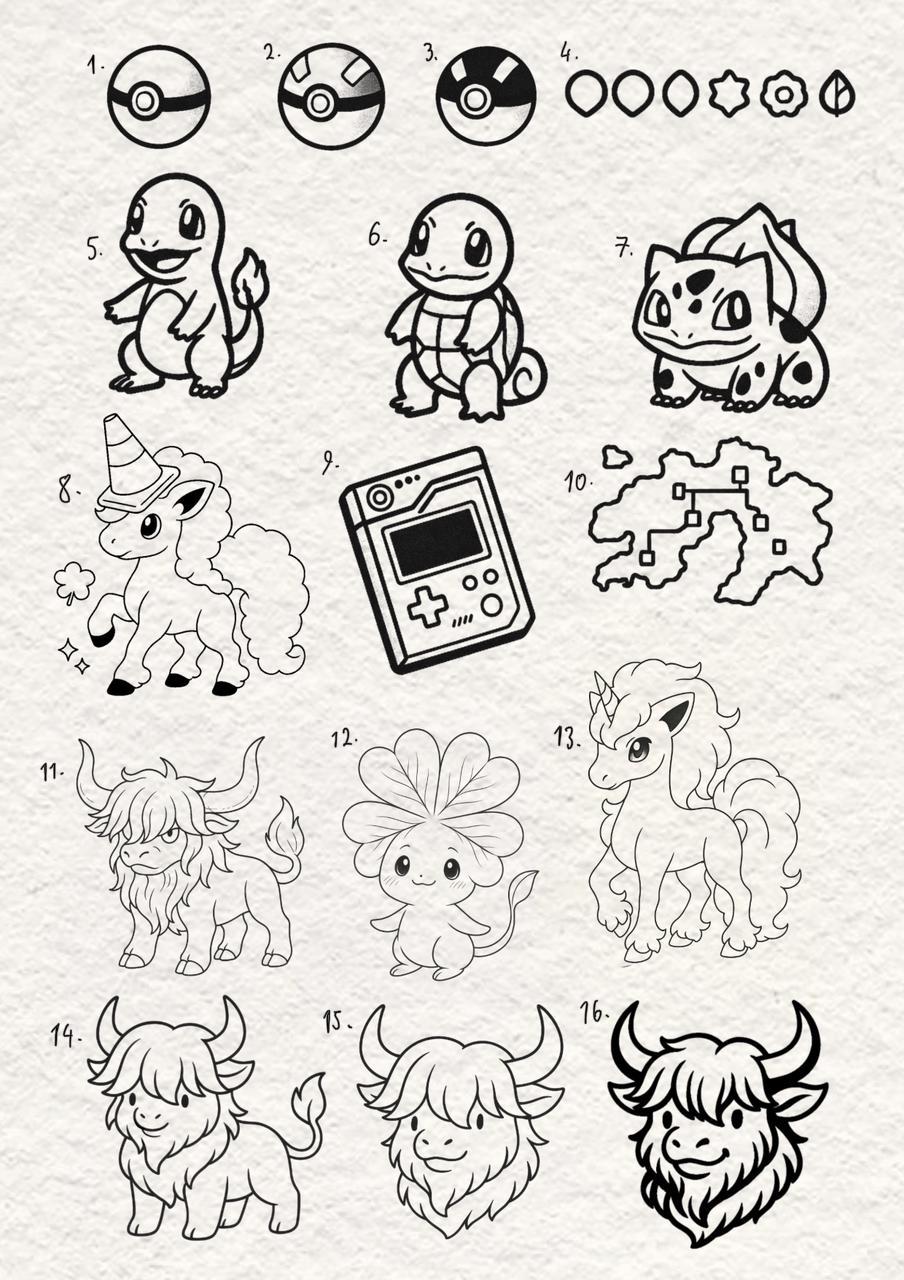 Pokemon Round 2 inspired designs by Yasmim (2025)